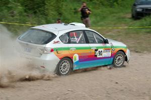 Sam Jacques / Trevor LaCombe Subaru Impreza on SS3, Woodtick Hollow.