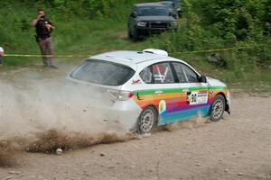 Sam Jacques / Trevor LaCombe Subaru Impreza on SS3, Woodtick Hollow.