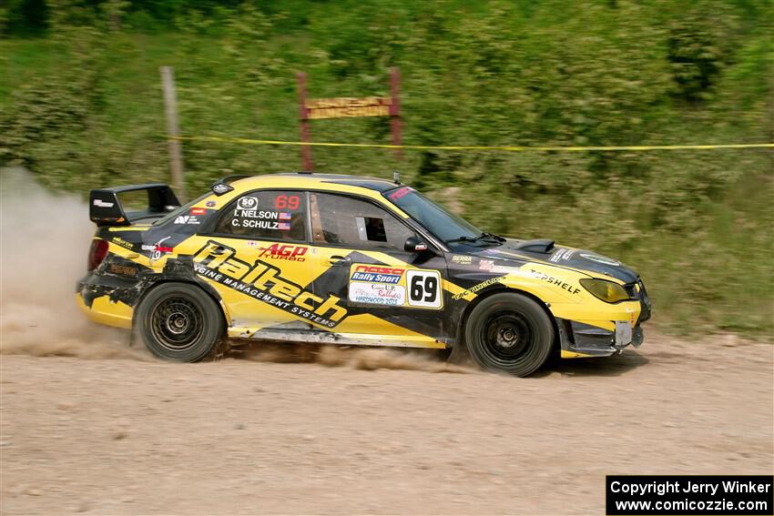 Colin Schulz / Ian Nelson Subaru WRX STi on SS3, Woodtick Hollow.