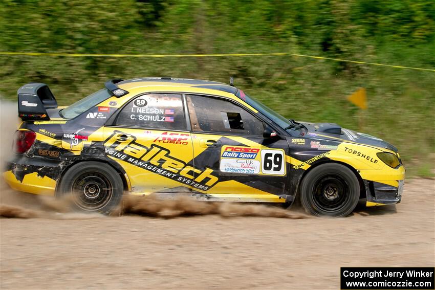 Colin Schulz / Ian Nelson Subaru WRX STi on SS3, Woodtick Hollow.