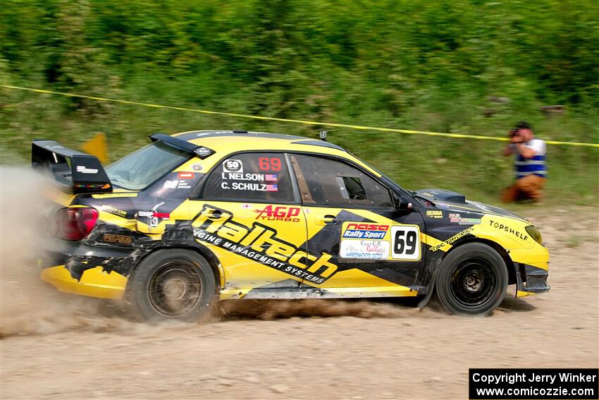 Colin Schulz / Ian Nelson Subaru WRX STi on SS3, Woodtick Hollow.