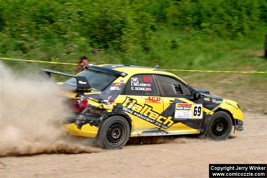 Colin Schulz / Ian Nelson Subaru WRX STi on SS3, Woodtick Hollow.