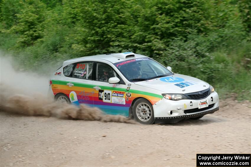 Sam Jacques / Trevor LaCombe Subaru Impreza on SS3, Woodtick Hollow.