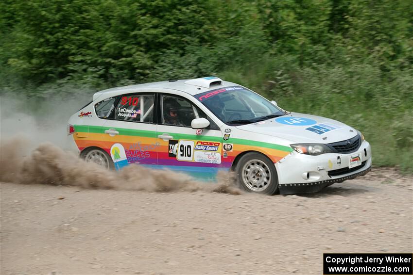 Sam Jacques / Trevor LaCombe Subaru Impreza on SS3, Woodtick Hollow.