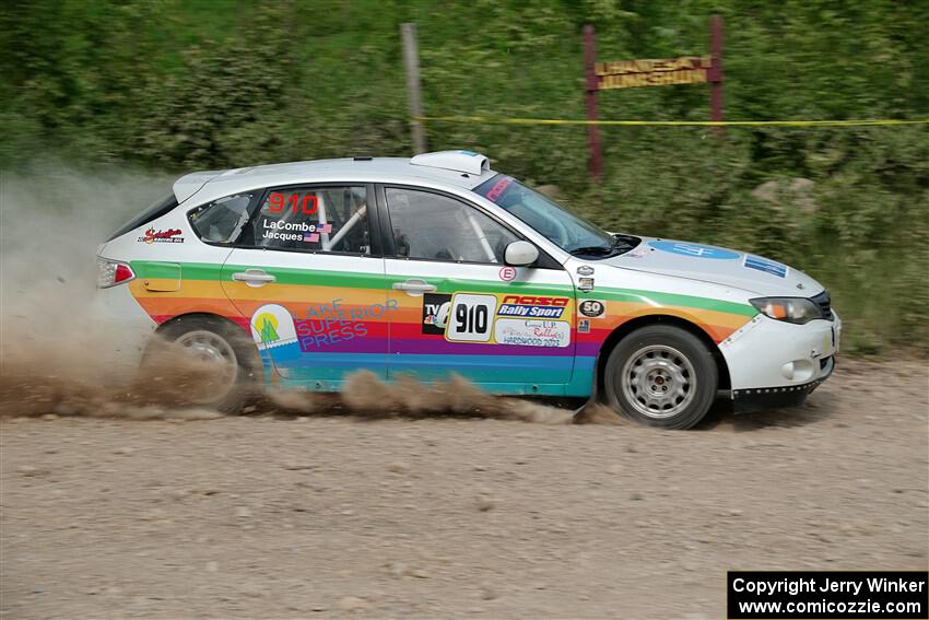 Sam Jacques / Trevor LaCombe Subaru Impreza on SS3, Woodtick Hollow.