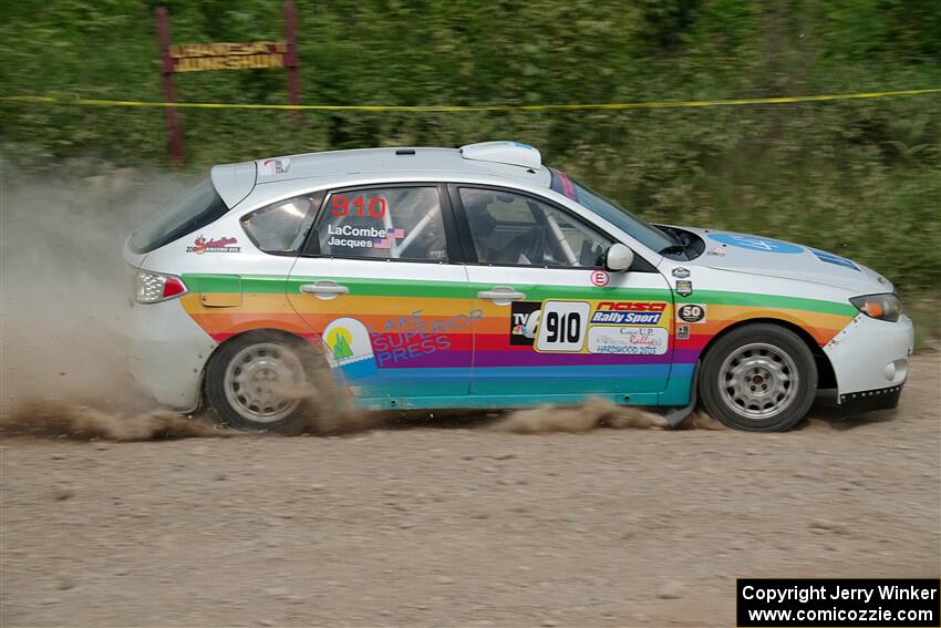 Sam Jacques / Trevor LaCombe Subaru Impreza on SS3, Woodtick Hollow.