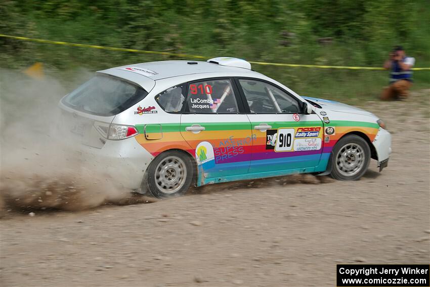 Sam Jacques / Trevor LaCombe Subaru Impreza on SS3, Woodtick Hollow.