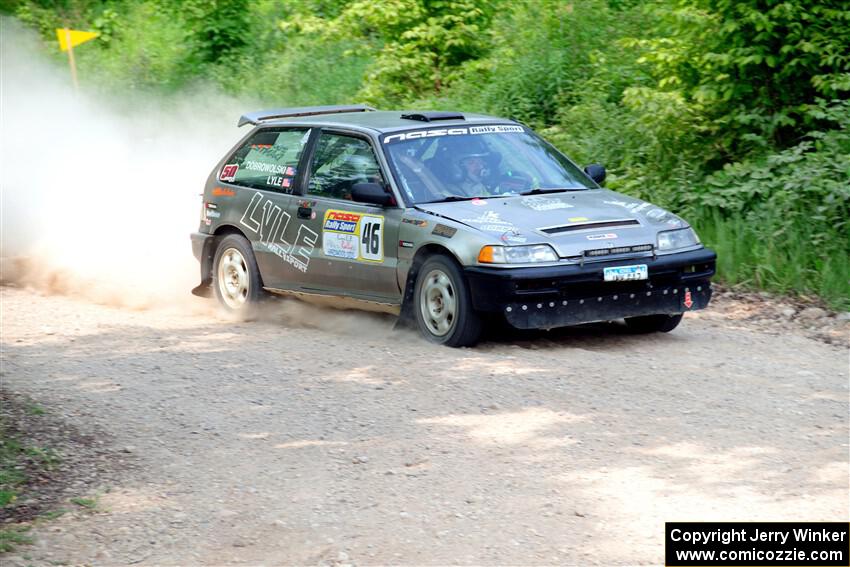 Nick Lyle / Kevin Dobrowolski Honda Civic Si on SS3, Woodtick Hollow.