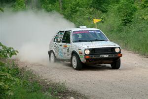 Mark Rokus / Mike Van Alphen VW GTI on SS3, Woodtick Hollow.