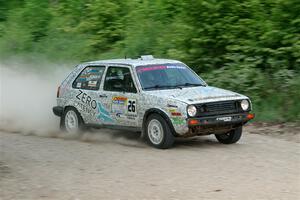 Mark Rokus / Mike Van Alphen VW GTI on SS3, Woodtick Hollow.