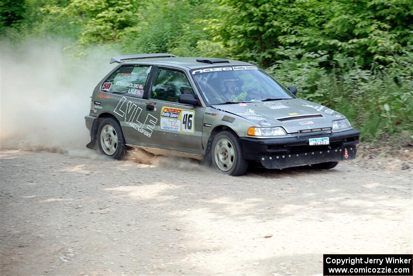 Nick Lyle / Kevin Dobrowolski Honda Civic Si on SS3, Woodtick Hollow.