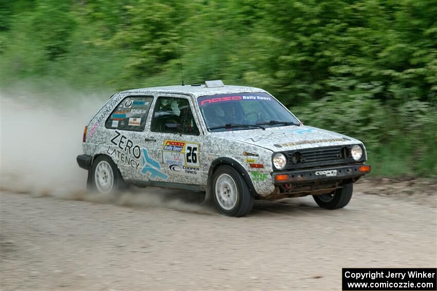 Mark Rokus / Mike Van Alphen VW GTI on SS3, Woodtick Hollow.