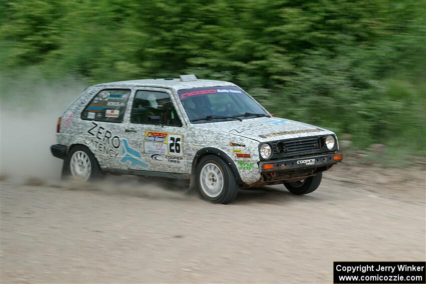 Mark Rokus / Mike Van Alphen VW GTI on SS3, Woodtick Hollow.