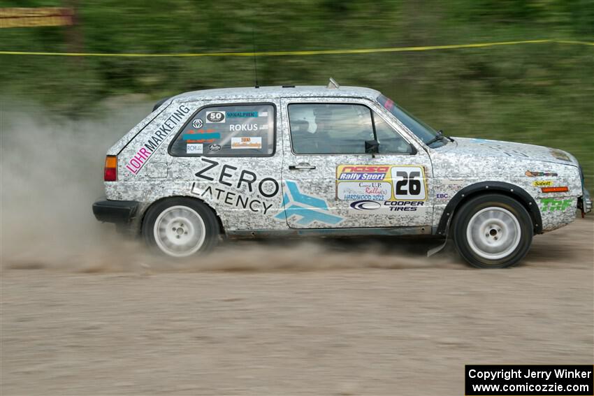 Mark Rokus / Mike Van Alphen VW GTI on SS3, Woodtick Hollow.