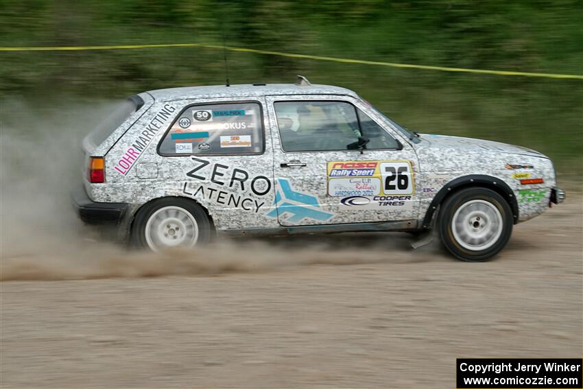 Mark Rokus / Mike Van Alphen VW GTI on SS3, Woodtick Hollow.