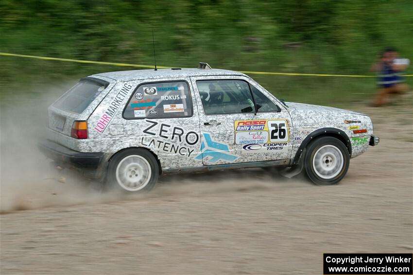 Mark Rokus / Mike Van Alphen VW GTI on SS3, Woodtick Hollow.