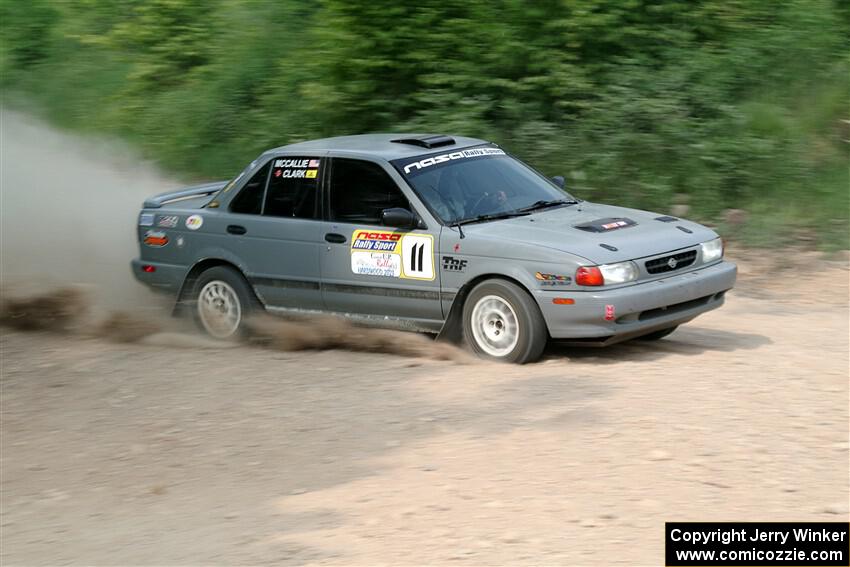 Dexter Clark / Jon McCallie Nissan Sentra SE-R on SS3, Woodtick Hollow.