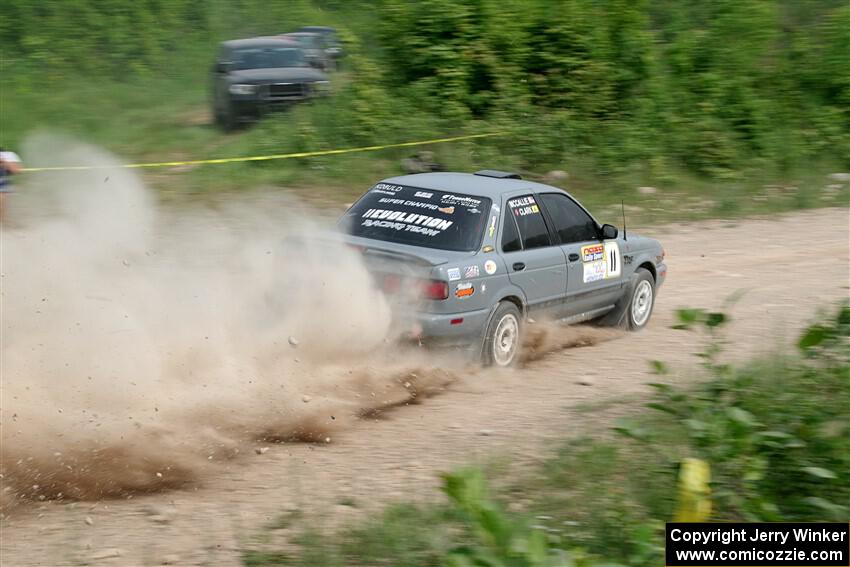 Dexter Clark / Jon McCallie Nissan Sentra SE-R on SS3, Woodtick Hollow.