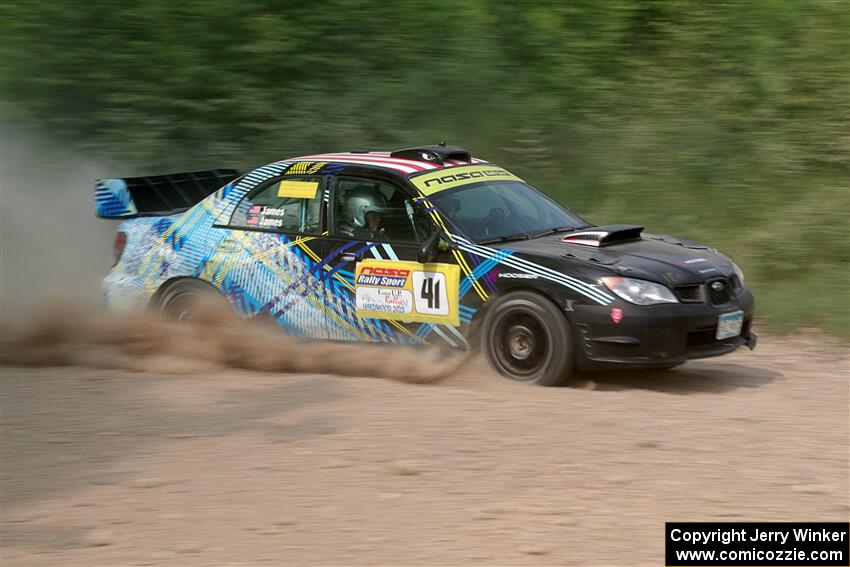 Matt James / Jackie James Subaru Impreza on SS3, Woodtick Hollow.