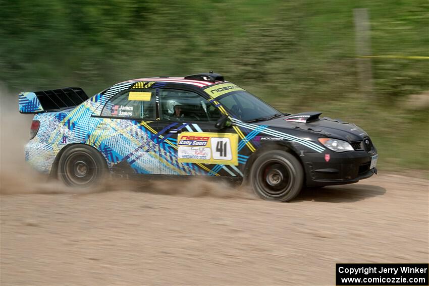 Matt James / Jackie James Subaru Impreza on SS3, Woodtick Hollow.