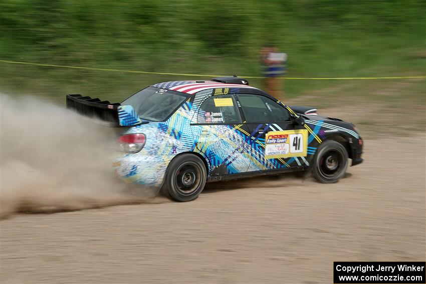 Matt James / Jackie James Subaru Impreza on SS3, Woodtick Hollow.