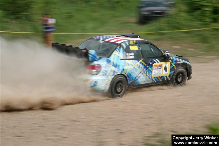 Matt James / Jackie James Subaru Impreza on SS3, Woodtick Hollow.