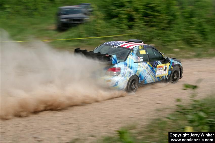 Matt James / Jackie James Subaru Impreza on SS3, Woodtick Hollow.