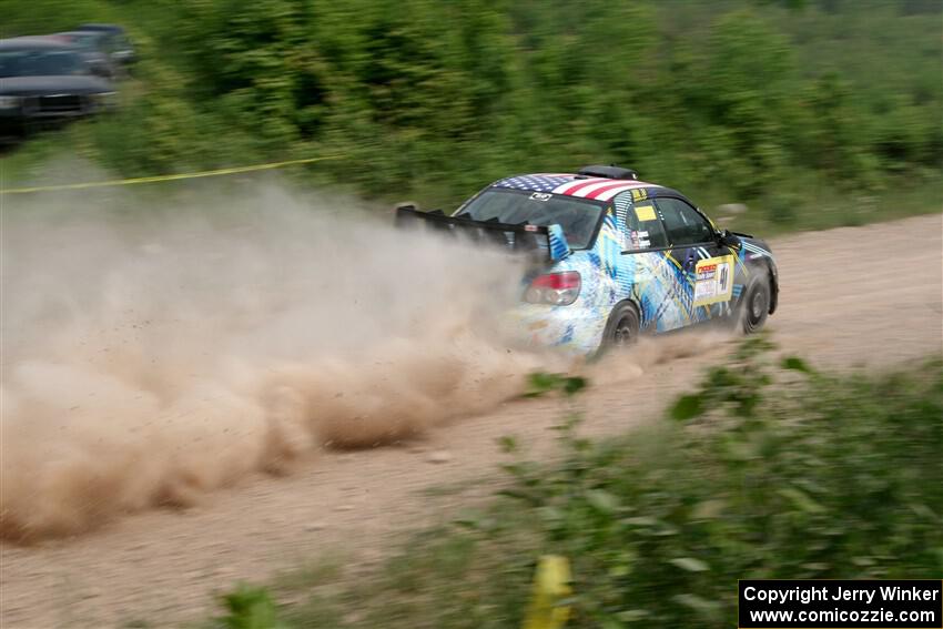 Matt James / Jackie James Subaru Impreza on SS3, Woodtick Hollow.