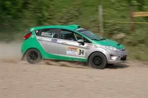 Eric Dieterich / Cherese Wyatt Ford Fiesta on SS3, Woodtick Hollow.