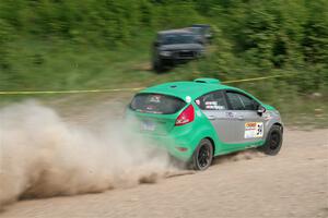 Eric Dieterich / Cherese Wyatt Ford Fiesta on SS3, Woodtick Hollow.