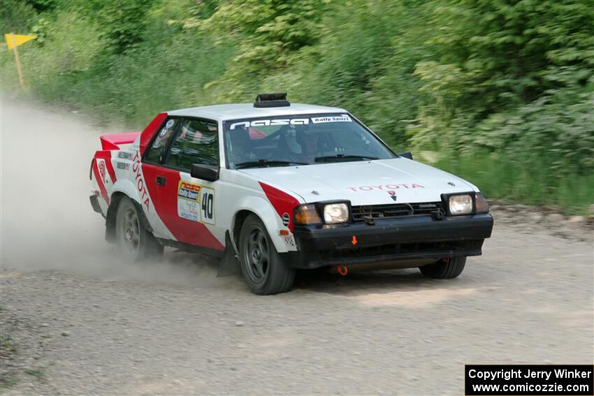 Eric Anderson / Taylor Haelterman Toyota Celica GTS on SS3, Woodtick Hollow.