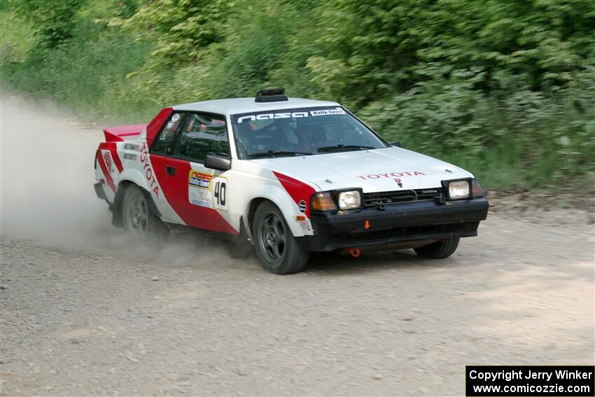 Eric Anderson / Taylor Haelterman Toyota Celica GTS on SS3, Woodtick Hollow.