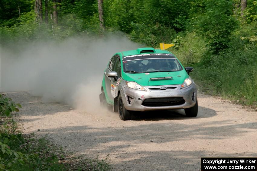 Eric Dieterich / Cherese Wyatt Ford Fiesta on SS3, Woodtick Hollow.