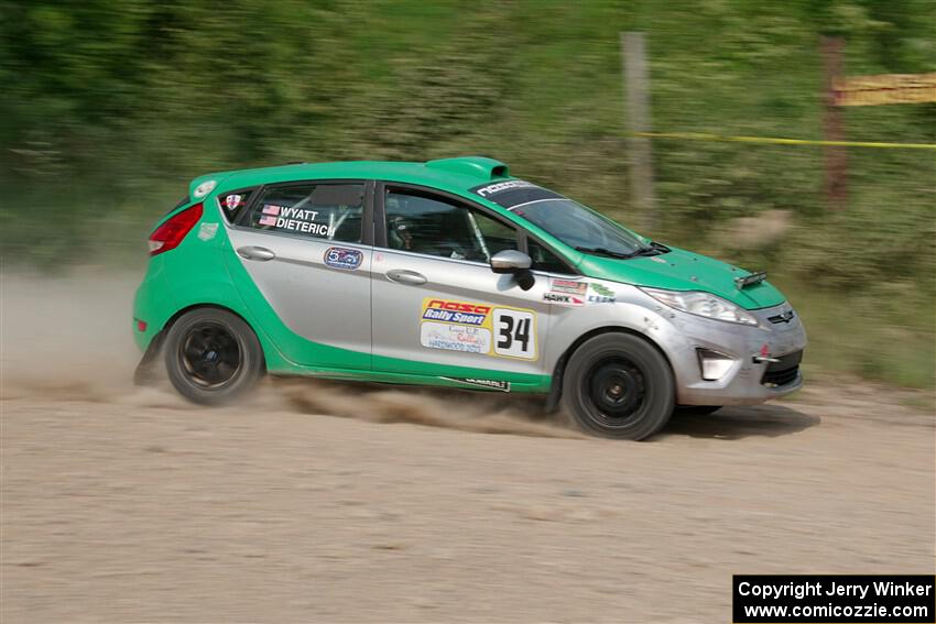 Eric Dieterich / Cherese Wyatt Ford Fiesta on SS3, Woodtick Hollow.