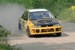 Katie Gingras / Steve Gingras Subaru Impreza on SS3, Woodtick Hollow.