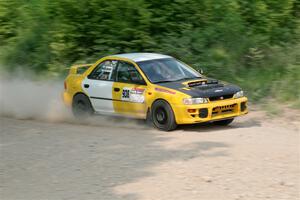 Katie Gingras / Steve Gingras Subaru Impreza on SS3, Woodtick Hollow.