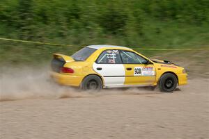 Katie Gingras / Steve Gingras Subaru Impreza on SS3, Woodtick Hollow.