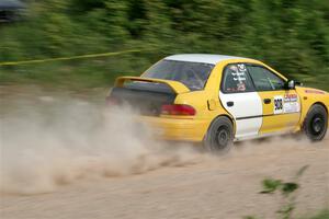 Katie Gingras / Steve Gingras Subaru Impreza on SS3, Woodtick Hollow.