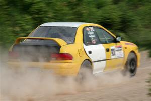 Katie Gingras / Steve Gingras Subaru Impreza on SS3, Woodtick Hollow.