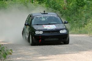 Chase Blakely / Mike Callaway VW GTI on SS3, Woodtick Hollow.