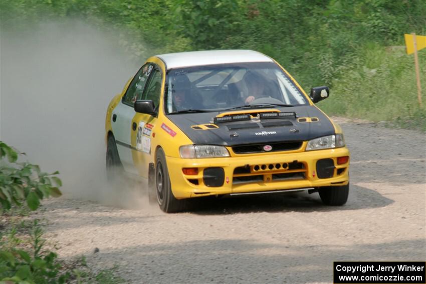 Katie Gingras / Steve Gingras Subaru Impreza on SS3, Woodtick Hollow.