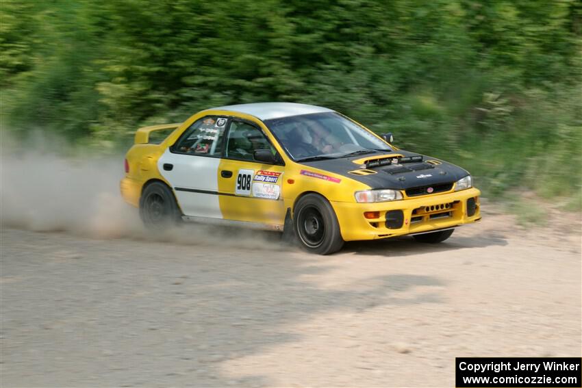 Katie Gingras / Steve Gingras Subaru Impreza on SS3, Woodtick Hollow.