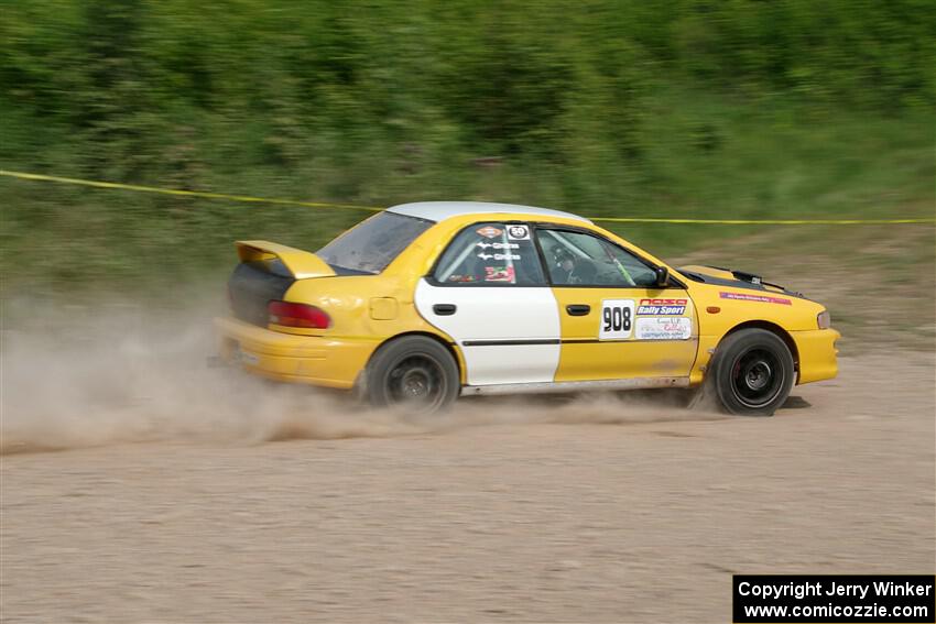 Katie Gingras / Steve Gingras Subaru Impreza on SS3, Woodtick Hollow.