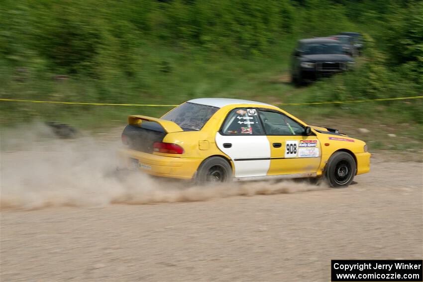 Katie Gingras / Steve Gingras Subaru Impreza on SS3, Woodtick Hollow.