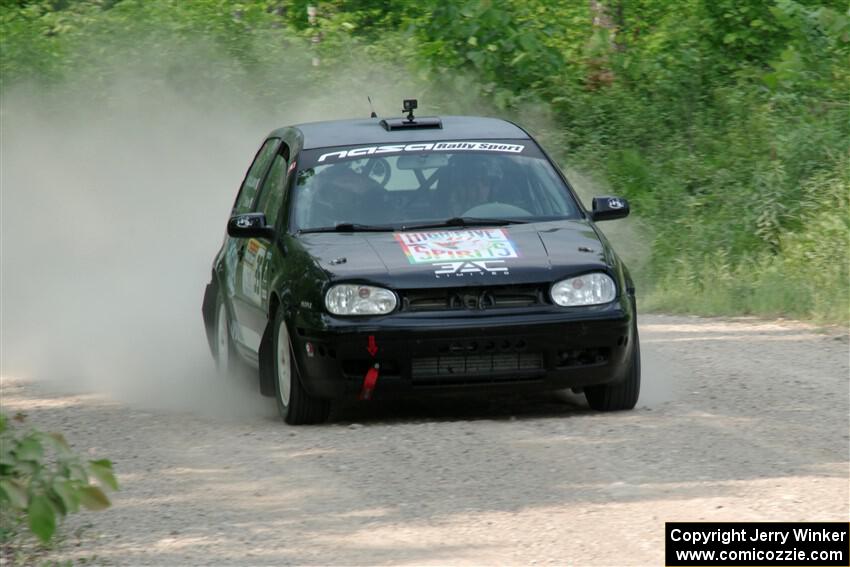 Chase Blakely / Mike Callaway VW GTI on SS3, Woodtick Hollow.