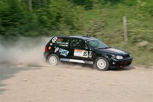 Chase Blakely / Mike Callaway VW GTI on SS3, Woodtick Hollow.