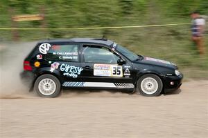 Chase Blakely / Mike Callaway VW GTI on SS3, Woodtick Hollow.