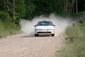 The '0' car, a Mitshibishi Eclipse GSX, on SS4, Hollow Woodtick.