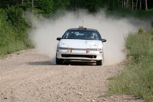 The '0' car, a Mitshibishi Eclipse GSX, on SS4, Hollow Woodtick.