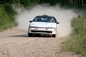 The '0' car, a Mitshibishi Eclipse GSX, on SS4, Hollow Woodtick.